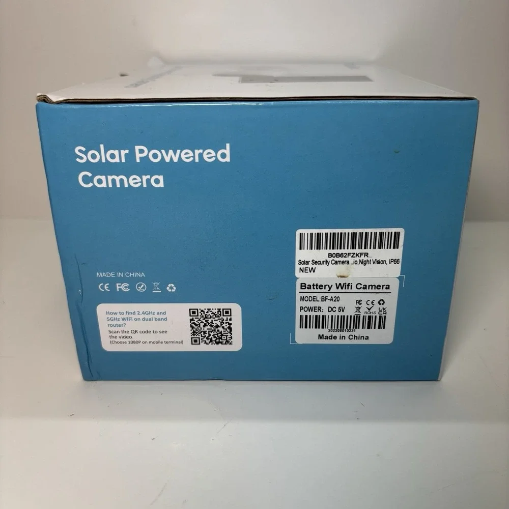 Codnida Solar Wireless Security Camera 2.4Ghz Wi-Fi Night Vision Outdoor Safety - Picture 6 of 6